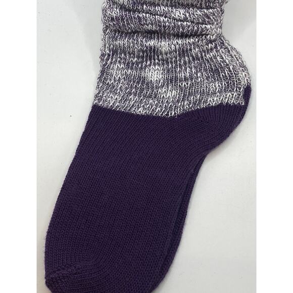 MEMOI Women's Purple-Gray Colorblock Knit Pull-On Over The Knee Socks SZ OS - Picture 6 of 9